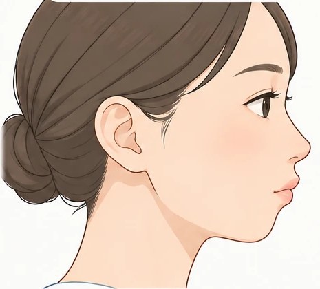 下顎後退の横顔